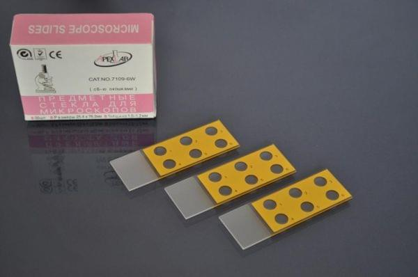 Стекло предметное с 6-ю окошками СП-6  25х75х1,1 (50 шт/уп), ApexLab
