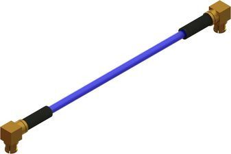 SMPM Female R/A to SMPM Female R/A Cable Assembly for .047 Cable (OAL 12")