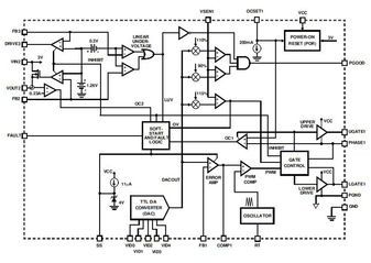 Voltage Mode PWM Controller 1.3V to 3.5V 25A/200mA 24-Pin SOIC W