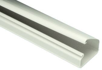 Cable Accessories Single Channel Raceway Polyvinyl Chloride White