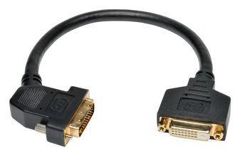 1FT DVI DUAL LINK DIGITAL EXTENSION CABLE 45 DEGREE LFT PLUG