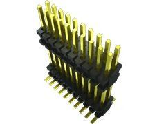 0.050 Inch Flex Stack/Flexible Micro Board Stacker 2 Rows 17 Positions/Row 0.326 Inch Stacker Height Surface Mount Bulk
