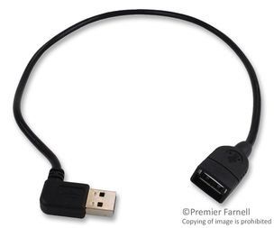 18IN USB 2.0 HI-SPEED UNIVERSAL REVERSIBLE CABLE RIGHT M/F