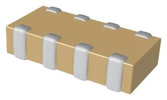 Cap Ceramic Array 0.001uF 50V X7R 10% SMD 4 Capacitor 125°C T/R
