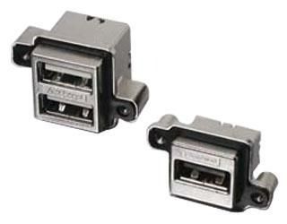 Conn USB RCP 8 POS Solder RA Thru-Hole 8 Terminal 2 Port