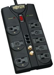 SURGE PROTECTOR 120V 8 OUTLET RJ11 COAX 8FT CORD 2160 JOULE