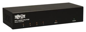 4-PORT DVI SINGLE LINK SPLITTER AUDIO AND SIGNAL BOOSTER