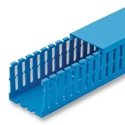 Cable Accessories Narrow Slotted Wiring Duct Polyvinyl Chloride Intrinsic Blue