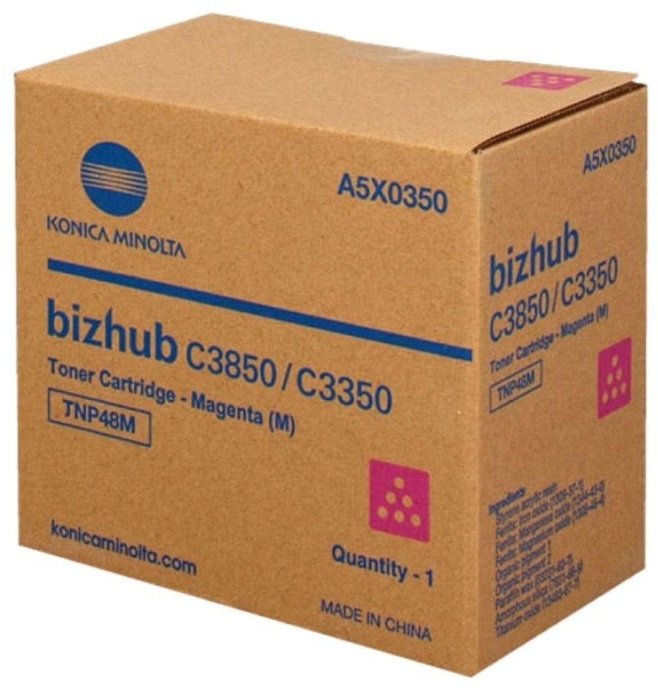 Картридж Konica Minolta TNP-48M A5X0350 картридж для Bizhub C3350 3850 magenta оригинал ресурс 10000
