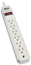 SURGE PROTECTOR STRIP 120V 6 OUTLET 8FT CORD FLAT PLUG