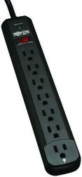 SURGE PROTECTOR STRIP 120V 7 OUT 12FT CORD 1080 JOULE BLACK