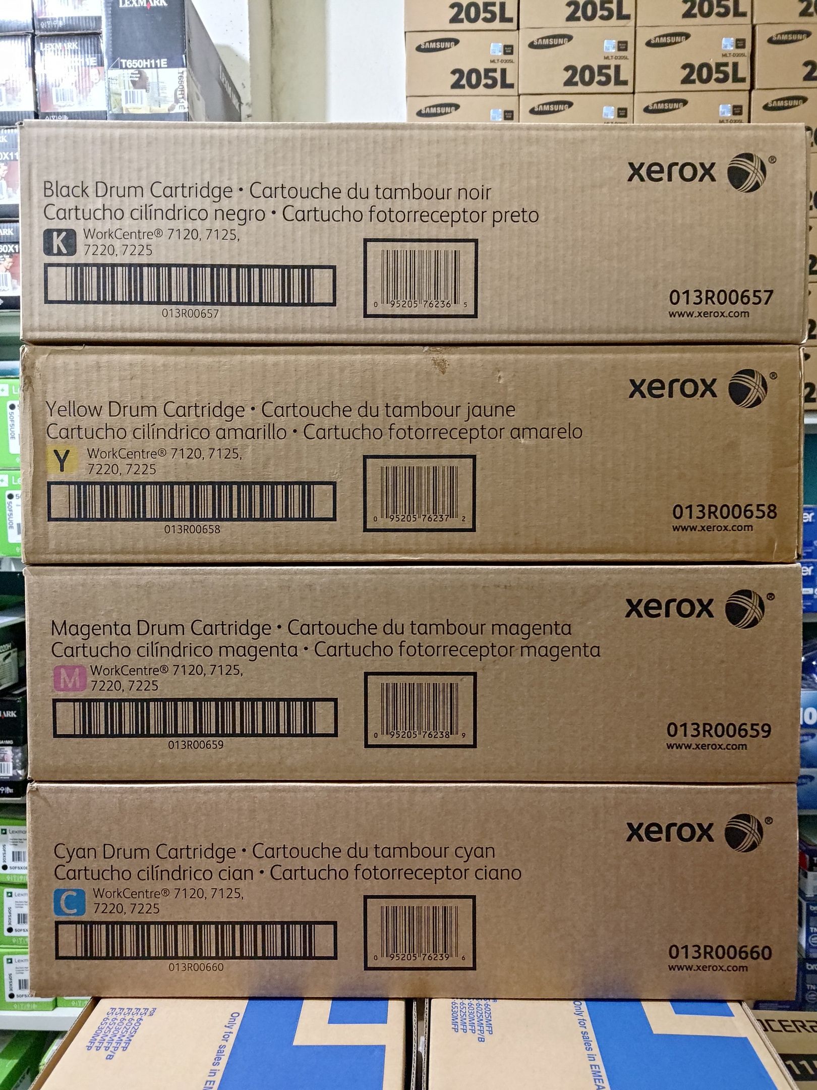 Фотобарабан 013R00657 013R00658 013R00659 013R00660 для Xerox WC 7120/7220 КОМПЛЕКТ