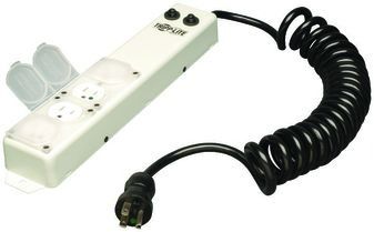 POWER STRIP MEDICAL 4 OUTLET UL1363A 3FT-10FT COILED CORD