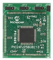 Plug-In Module Comes With A 100-Pin PIC24FJ256GB210 Device