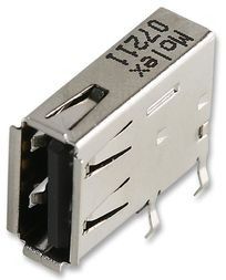 Conn USB RCP 4 POS 2mm Solder RA Thru-Hole 4 Terminal 1 Port Tray