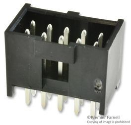 Conn Shrouded HDR 10 POS 2.54mm Solder ST Through Hole Tray