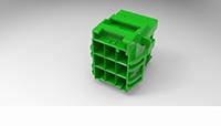 3X3 CAP HOUSING PANEL MOUNT KEY C GRE