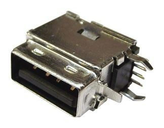 Conn USB RCP 4 POS 1.4mm Solder RA Thru-Hole 4 Terminal 1 Port Tray