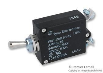 Circuit Breaker Thermal 1Pole 10A 250VAC/50VDC