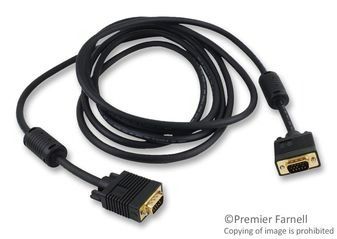 10FT VGA COAX MONITOR CABLE HIGH RESOLUTION HD15 MALE / MALE