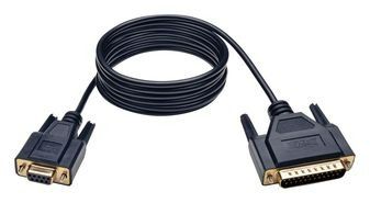 6FT NULL MODEM SERIAL RS232 CABLE ADAPTER DB9 TO DB25 F/M 6"