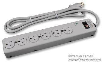 SURGE PROTECTOR STRIP 120V 6 OUTLET METAL 6FT CORD 1340 JLE