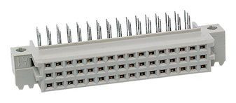 Conn DIN 41612 RCP 48 POS 2.54mm Solder RA Thru-Hole