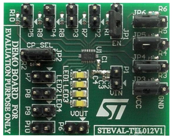 Evaluation Board For 4-Channel LED Driver With Charge Pump Based On The STP4Cmp
