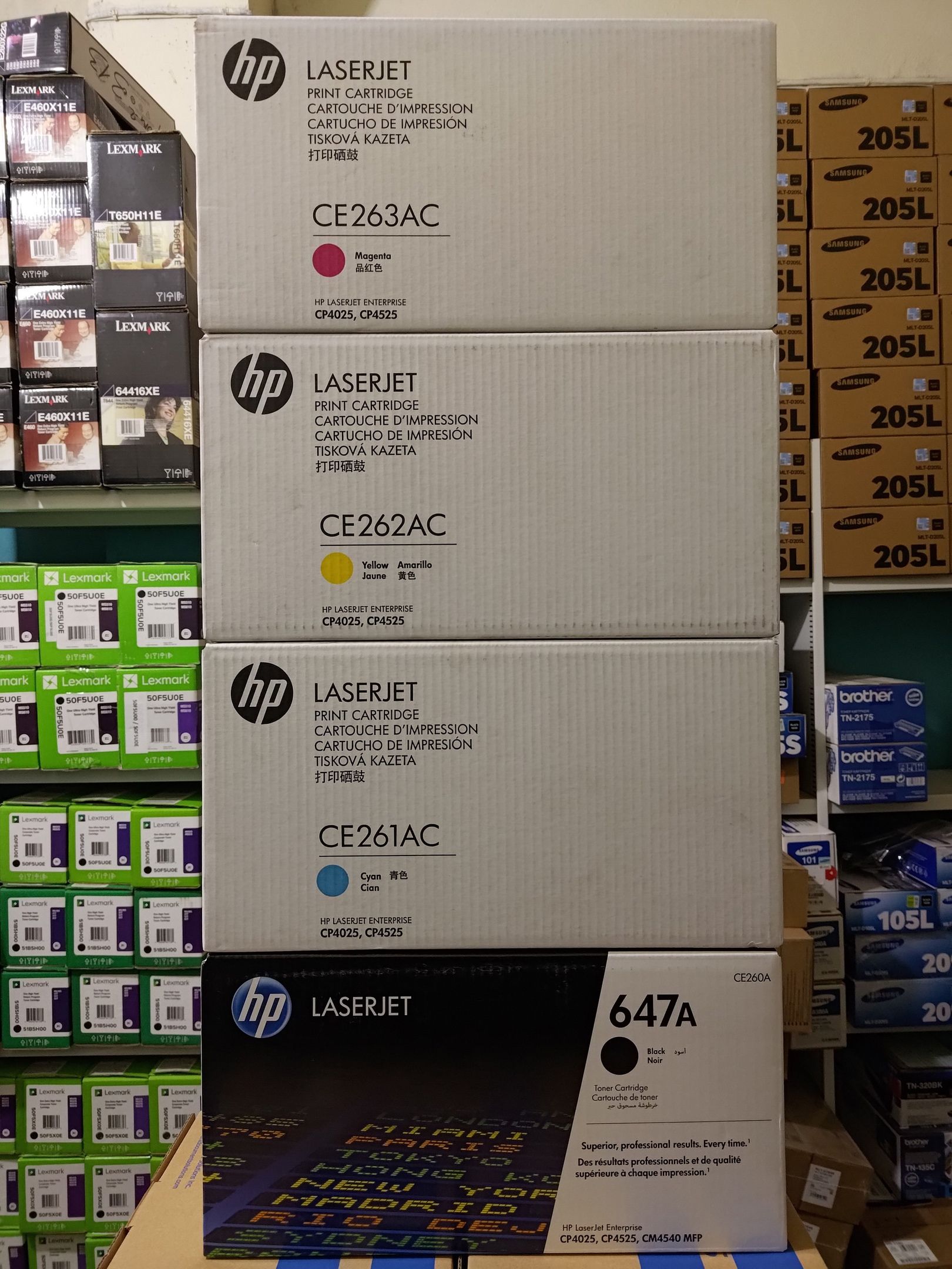 Картридж CE260A CE261AC CE262AC CE263AC для HP CLJ CP4025/4525 КОМПЛЕКТ