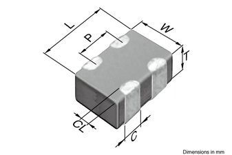 Cap Ceramic Array 47pF 100V C0G 10% 0805 SMD 2 Capacitor 125°C Blister Plastic T/R