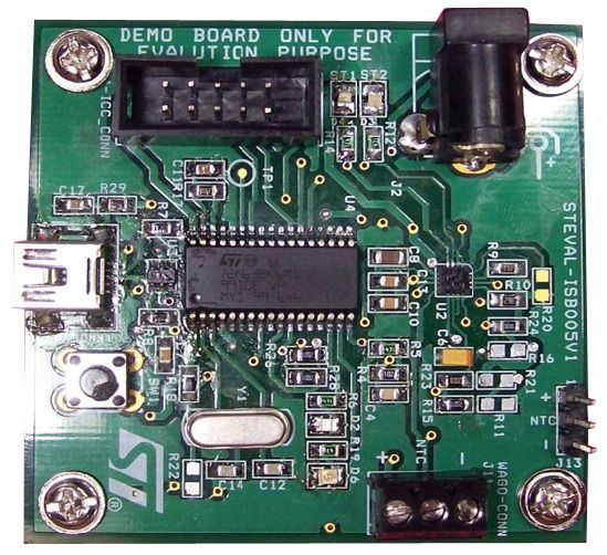 Low Cost Li-Ion Battery Charger Demonstration Board Based On The ST7260 And L6924U