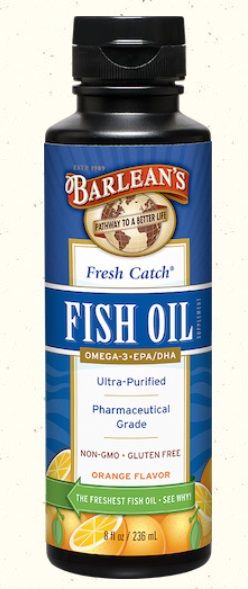 Barlean's FRESH CATCH ORANGE FLAVOR FISH OIL 8 oz.