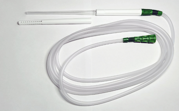 Устройство дренирующее OP-Flex для интраоперационной аспирации с соединительной трубкой CH24 3500мм, рукоять прямая Poole CH20 175мм, 2 отверстия, Medivice