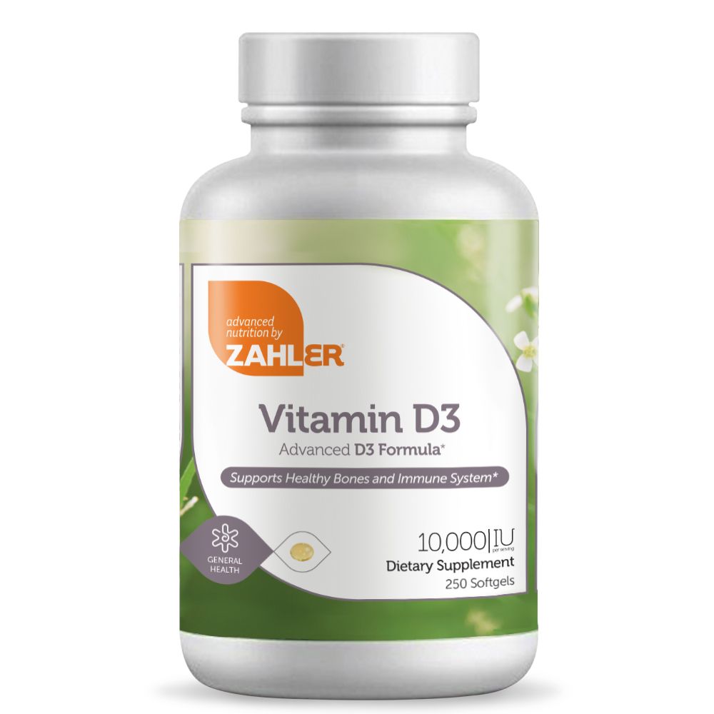 Zahler Vitamin D3 10,000 IU 250 таблеток