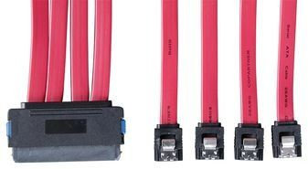 1M INTERNAL SAS CABLE 4-IN-1 32PIN SFF-8484 TO 4 X 7PIN 3FT