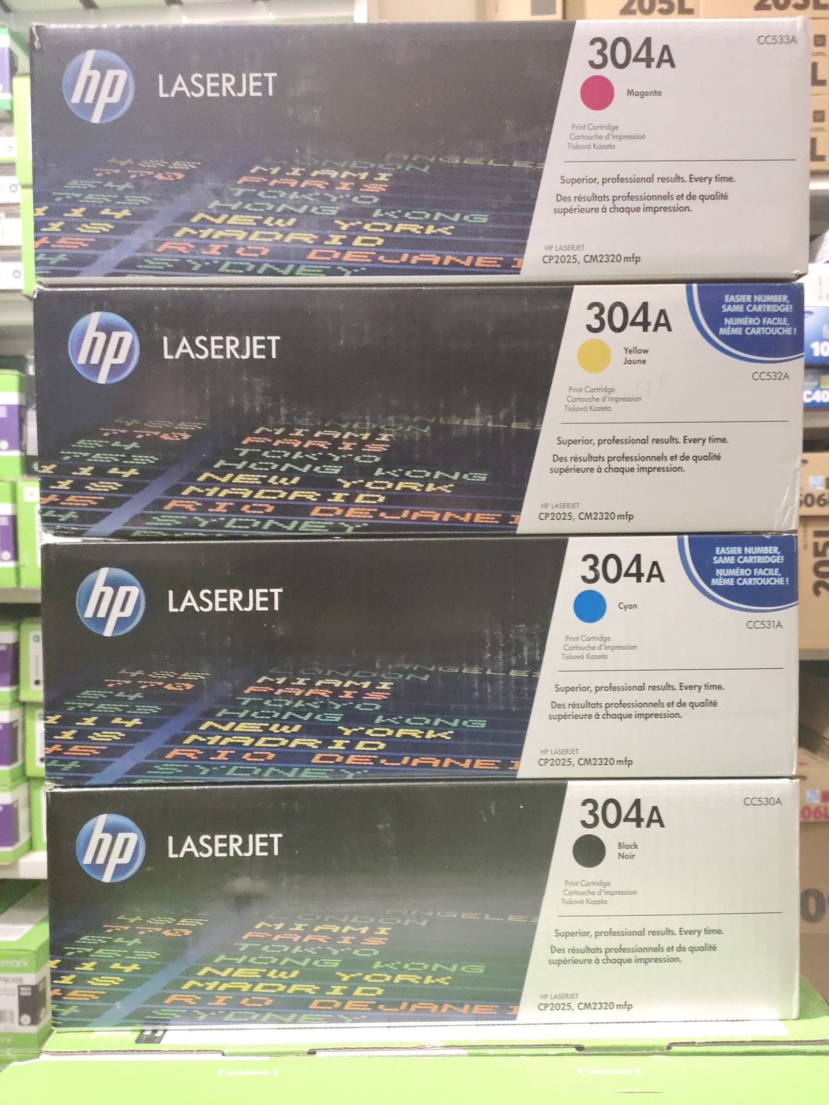 Картридж CC530A CC531A CC532A CC533A для HP CLJ CP2025/CM2320 КОМПЛЕКТ