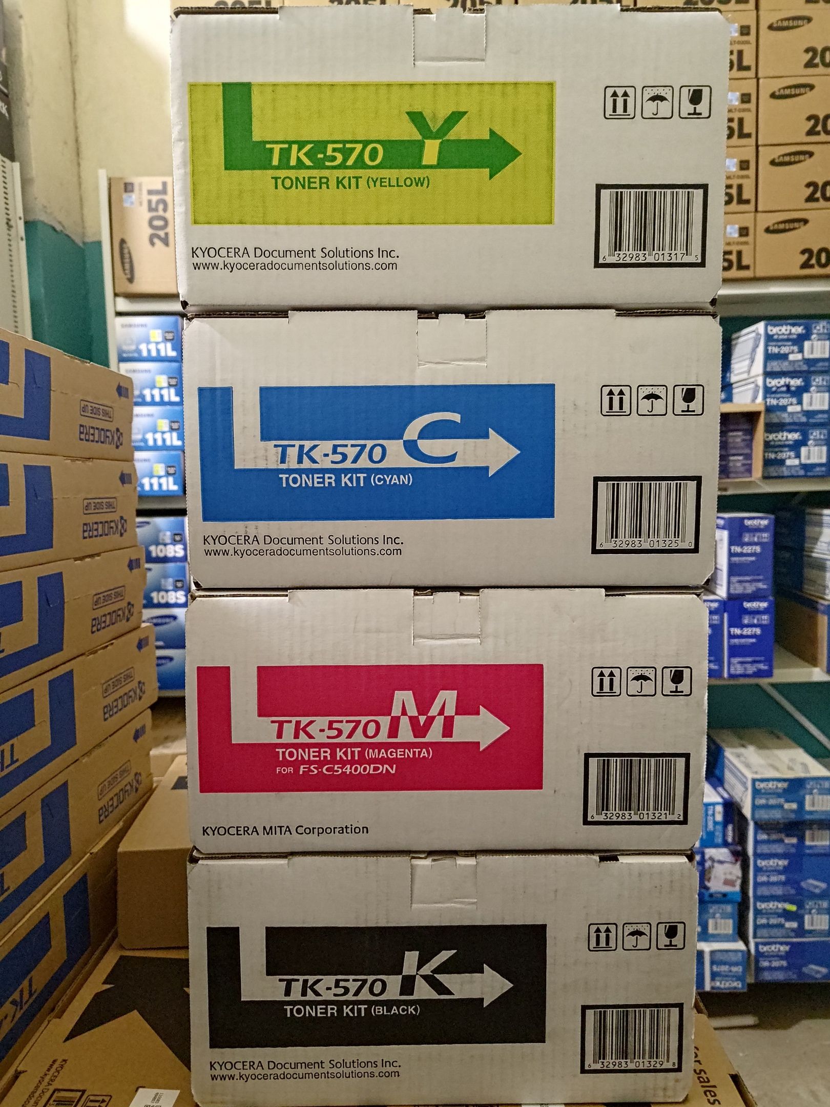 Картридж TK-570K TK-570C TK-570M TK-570Y для Kyocera FS-C5400DN/ECOSYS P7035 КОМПЛЕКТ