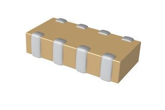 Cap Ceramic Array 0.1uF 16V X7R 10% 0612 SMD 4 Capacitor 125°C Embossed Plastic T/R