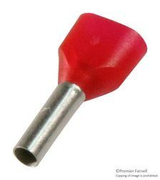 Connector Accessories Wire End Ferrule With Plastic Collars Red