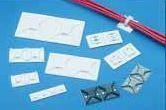 Cable Accessories Adhesive Backed Cable Tie Mount Acrylonitrile Butadiene Styrene White