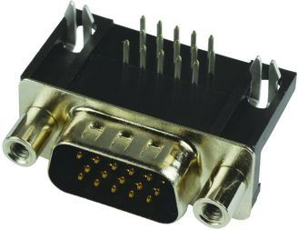 Conn High Density D-Sub PIN 15 POS 2.29mm Solder RA Thru-Hole 15 Terminal 1 Port Tray