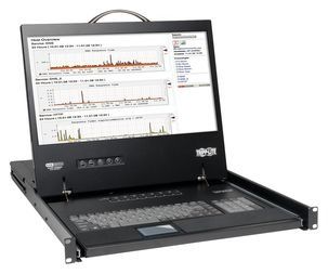 8-PORT VGA 1U KVM SWITCH RACK CONSOLE W/ 19" LCD