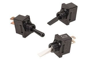 Switch Toggle ON None ON SPDT Paddle Toggle Solder Lug 10A 250VAC Panel Mount with Threads