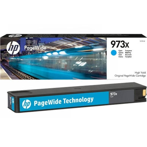 Картридж №973X F6T81AE для PageWide Pro 452/477/P55250/P57750 cyan, ресурс 7000 стр.