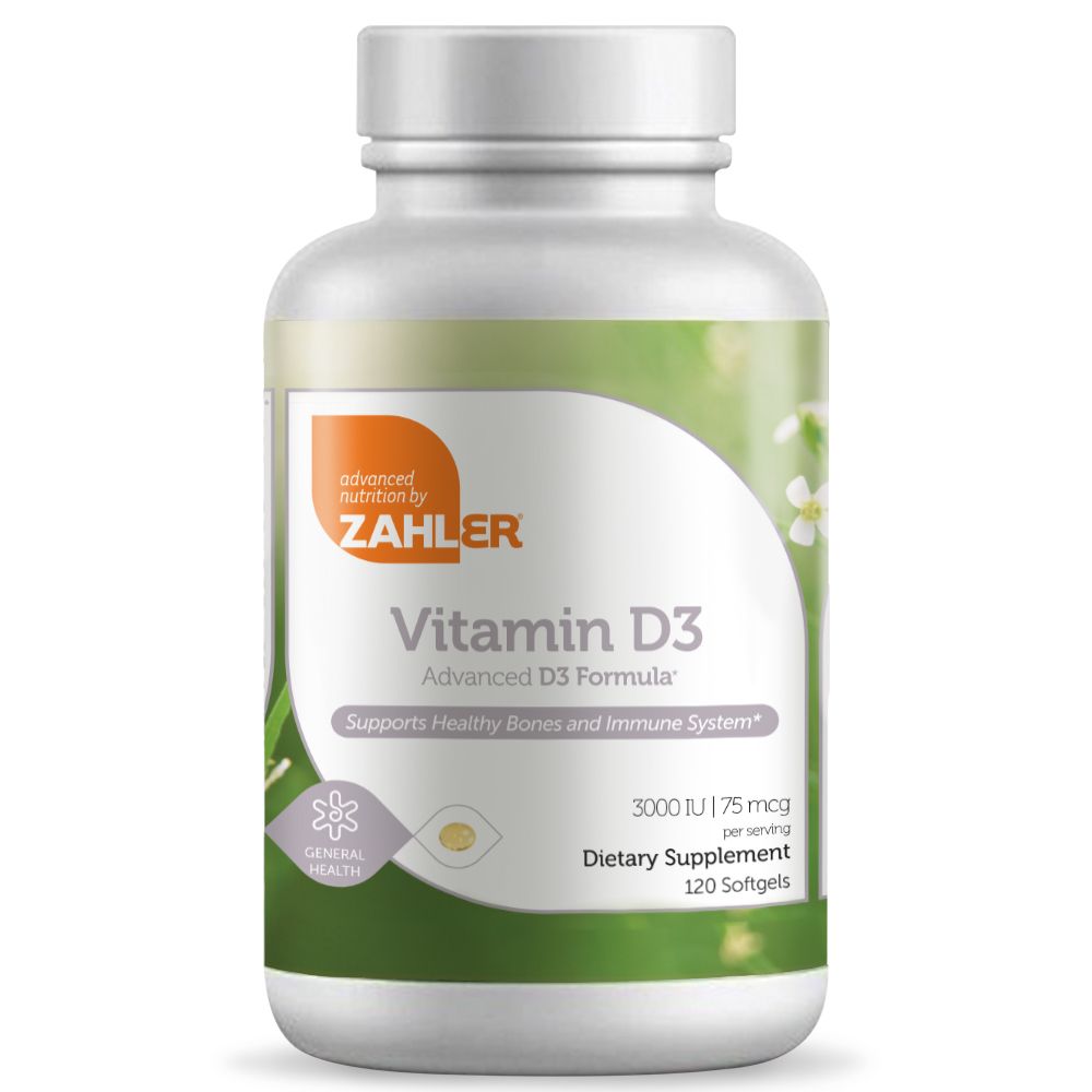 Zahler Vitamin D3 3000 IU 120 таблеток