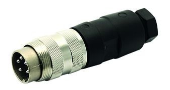 MALE CABLE CONNECTOR 8WAY, CRIMP