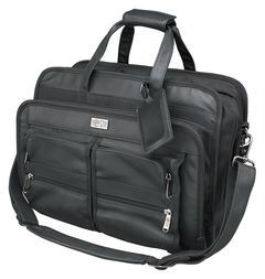 CORPORATE LEATHER NYLON BAG NOTEBOOK LAPTOP CARRYING CASE
