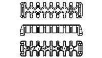 Connector Accessories 16 POS Contact Retainer Plate Polybutylene Terephthalate