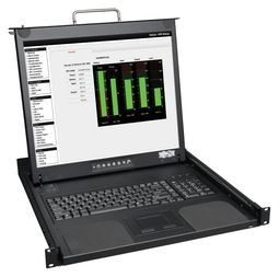 1U RACKMOUNT SHORT-DEPTH KVM CONSOLE W 19" LCD