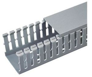 Cable Accessories Slotted Duct Polyvinyl Chloride Gray